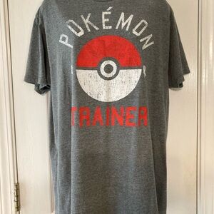 Pokemon Gray and Red Short Sleeve Tee